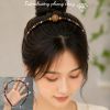 CÀI TÓC TRẦM HƯƠNG ĐÍNH CHARM HOA KÈM NGỌC TRAI - anh 3